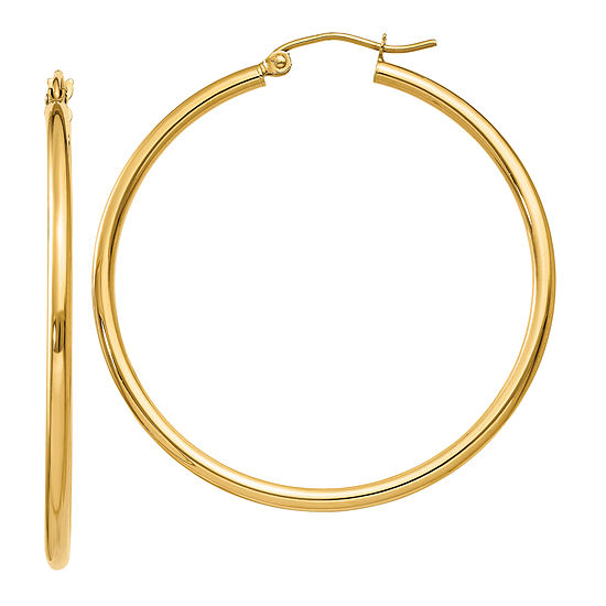 14K Gold 40mm Round Hoop Earrings - JCPenney