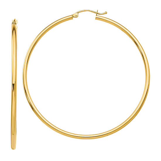 14K Gold 55mm Round Hoop Earrings - JCPenney