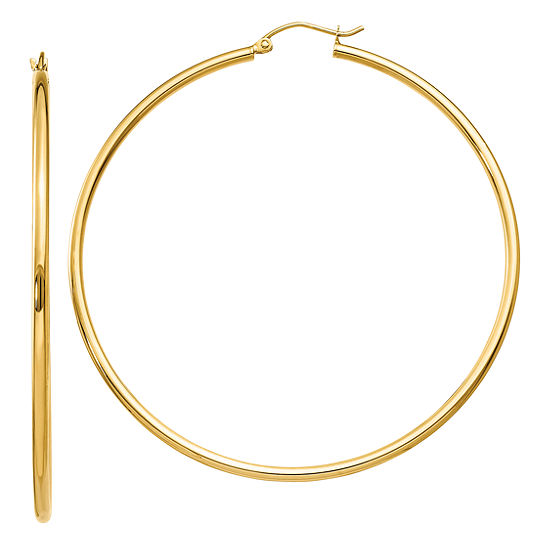 14K Gold 60mm Round Hoop Earrings - JCPenney