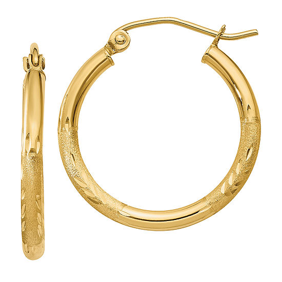 14K Gold 20mm Round Hoop Earrings - JCPenney