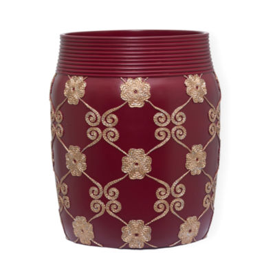 Popular Bath Monte Rose Waste Basket, Color Burgundy JCPenney