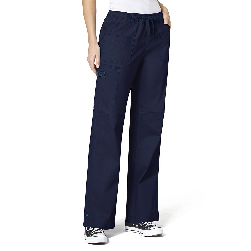 Wonder Wink Wonderwink Wonderflex 5108 Faith Multi-Pocket Cargo Pant - Plus, Womens, Size 4X-Large, Blue