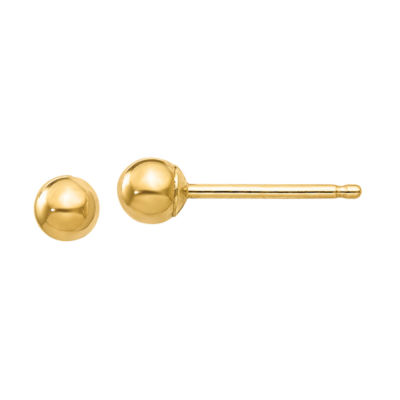 14K Gold 3mm Round Stud Earrings - JCPenney