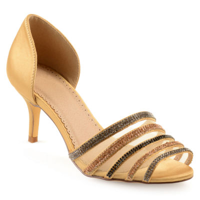jcpenney gold pumps