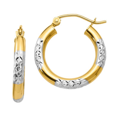 10K GOLD 21mm Round Hoop Earrings JCPenney