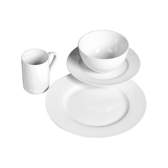Tabletops Unlimited® Soleil Round Rim Porcelain 16-pc. Dinnerware Set