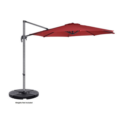 Villacera 10 Ft 360 Degree Rotational Pole And Vertical Tilt Offset Outdoor Patio Umbrella