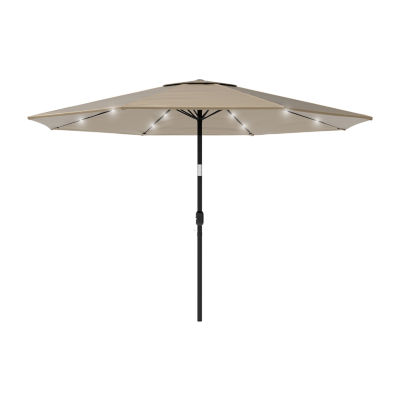 Pure Garden 10 Ft Led Solar Light Patio Umbrella Color Tan Jcpenney