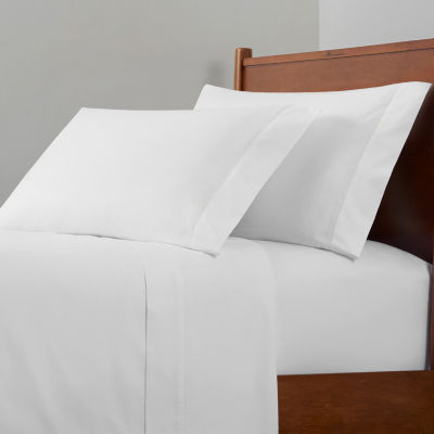 Fieldcrest 300Thread Cotton Percale Sheet Set & 2Pack Pillowcase