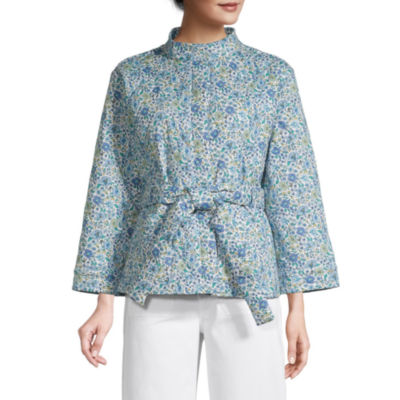 St. John's Bay Belted Lightweight Quilted Jacket