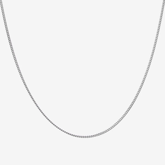 Sterling Silver 20 Inch Hollow Curb Chain Necklace