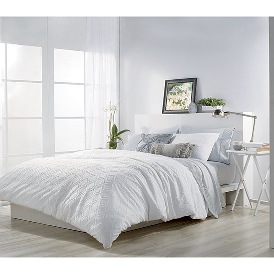 CHF Solid Ogee Duvet Cover Set