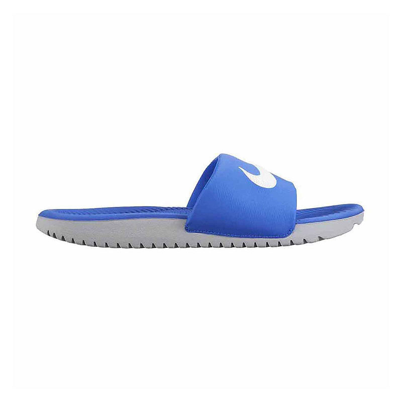 New Nike Kawa Slide Boys Sandals - Little/Big Kids, male, Size 13 Medium, Blue