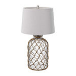 Stylecraft Roped Coastal Seeded Glass Table Lamp