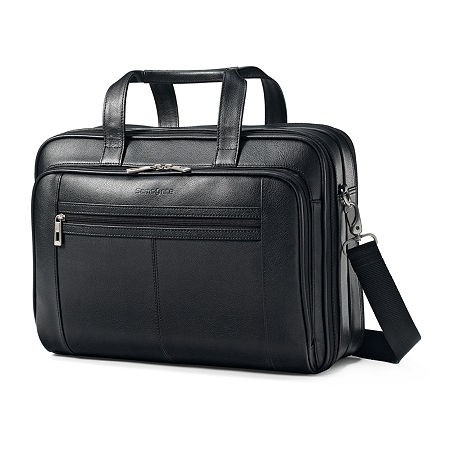 Samsonite Leather Business Case, One Size , Black