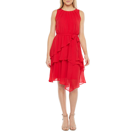 Emma And Michele Sleeveless High-Low A-Line Dress