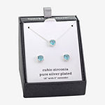 Sparkle Allure 2-pc. Cubic Zirconia Pure Silver Over Brass Jewelry Set