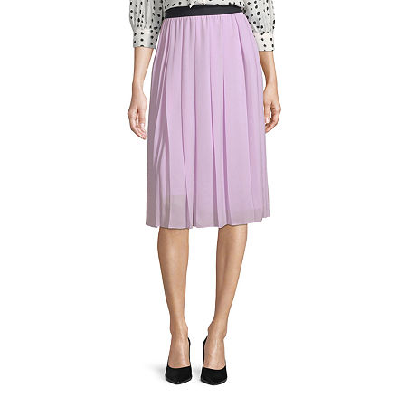 Worthington Womens Assymetrical Pleated Skirt - Tall, Xx-large Tall , Purple