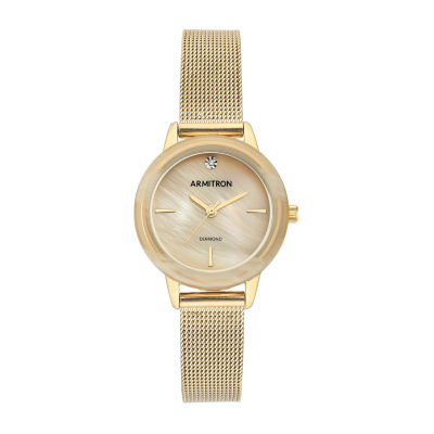 armitron gold diamond watch