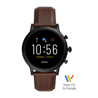Brown Leather Smart Watch-Ftw4026 