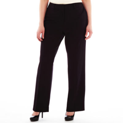 Liz Claiborne - Plus-Size: Dress Pants: LCW Audra Bi-Stretch ...