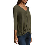 a.n.a. 3/4 Sleeve Twist Front Top
