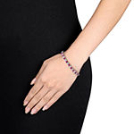 Lab Created Red Ruby Sterling Silver 7.25 Inch Tennis Bracelet