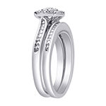 Surrounded by Love Womens 1/4 CT. T.W. Genuine White Diamond Sterling Silver Bridal Set