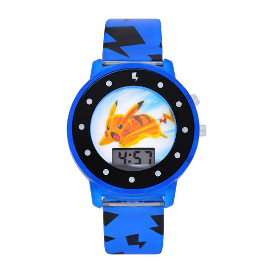 Pokemon Boys Digital Blue Strap Watch Pok4054jc
