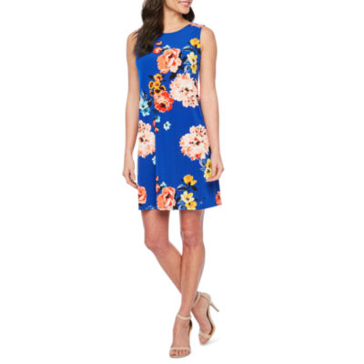 floral shift dress sleeveless