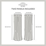 Exclusive Home Curtains Stripe Light-Filtering Grommet Top Set of 2 Outdoor Curtain Panel