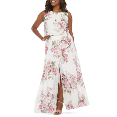 jcpenney white long dresses