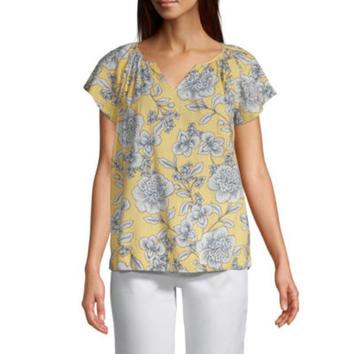 jcpenney yellow blouse