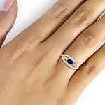 Diamond Accent Genuine Blue Sapphire 14K Gold Over Silver 3-pc. Jewelry Set