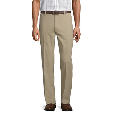 St. John's Bay Easy Care Stretch Mens Classic Fit Flat Front Pant (4 color options)