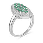 1/10 CT. T.W. Genuine Green Emerald Sterling Silver 3-pc. Jewelry Set