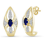 Diamond Accent Genuine Blue Sapphire 14K Gold Over Silver 3-pc. Jewelry Set
