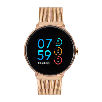 q7 sport rose goldtone smart watch