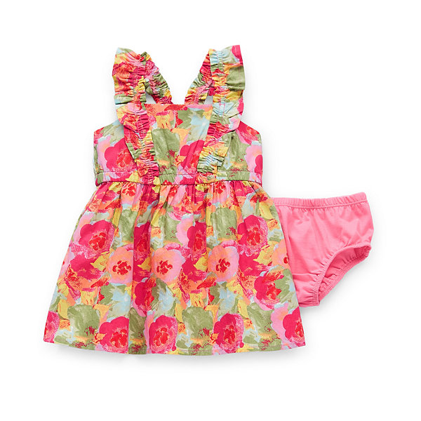 Peyton & Parker Mommy & Me Baby Girls Short Sleeve Ruffled Sleeve Floral Maxi Dress