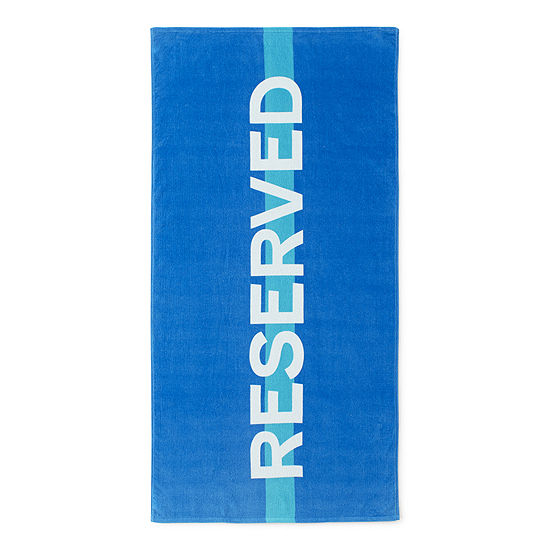 Outdoor Oasis Reserved Stripe Printed Beach Towel