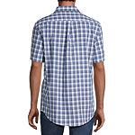 U.S. Polo Assn. Mens Classic Fit Short Sleeve Checked Button-Down Shirt