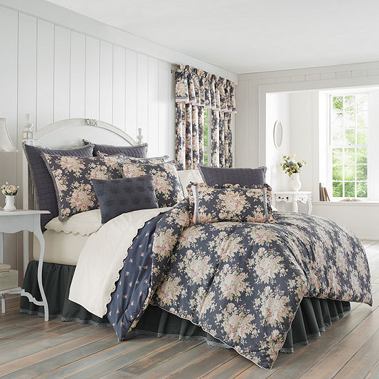 Queen Street Bailee 4 Pc Floral Heavyweight Comforter Set Color