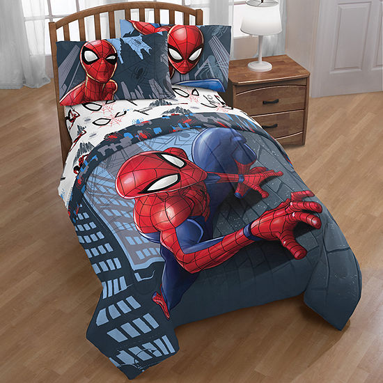 Spiderman Midweight Reversible Twin Full Comforter Color Multi