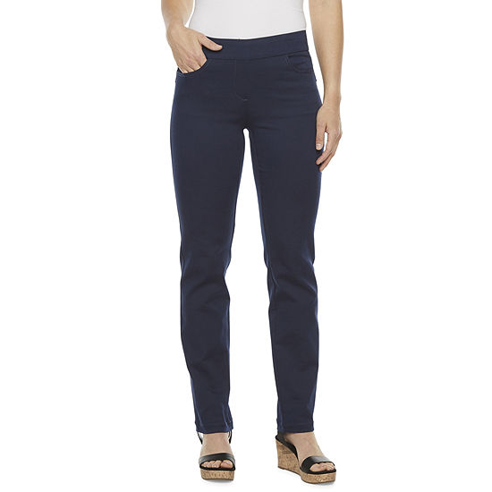 Liz Claiborne Womens Mid Rise Slim Pull-On Pants - JCPenney