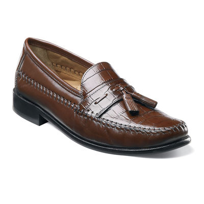 leather slip on dress shoes