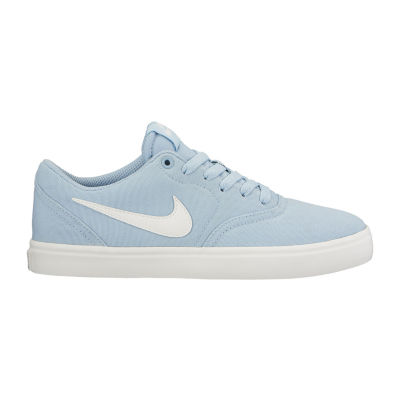 nike white shoes with blue check