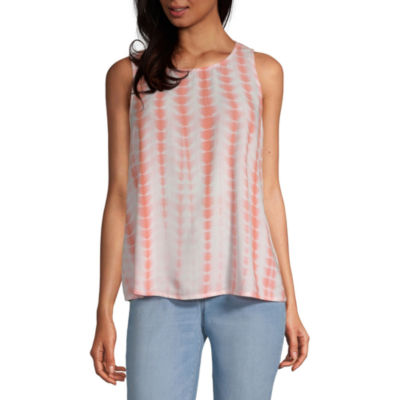 a.n.a Womens Round Neck Sleeveless Tank Top JCPenney