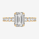 Modern Bride Signature Womens 2 CT. T.W. Lab Grown White Diamond 14K Gold Rectangular Solitaire Engagement Ring