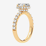 Modern Bride Signature Womens 2 CT. T.W. Lab Grown White Diamond 14K Gold Oval Solitaire Engagement Ring