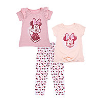 Girls Disney Baby Minnie Mouse 2 Piece Dress Outfit Size 0-3 OR 6-9 Months 